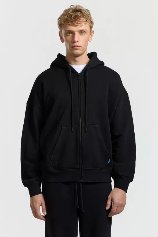 COTTONCITIZEN Sweatshirts | Sweatshirts<Boston Zip Hoodie JetBlack