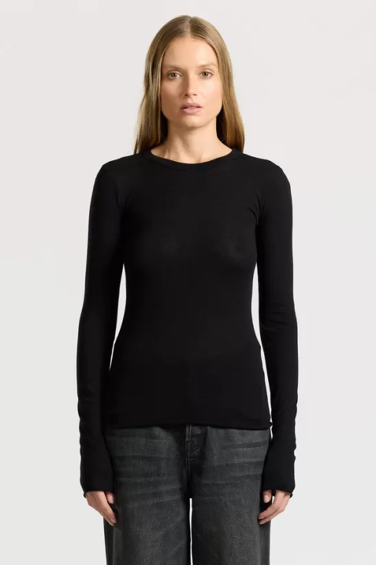 COTTONCITIZEN Shirts<Marbella Long Sleeve Shirt JetBlack