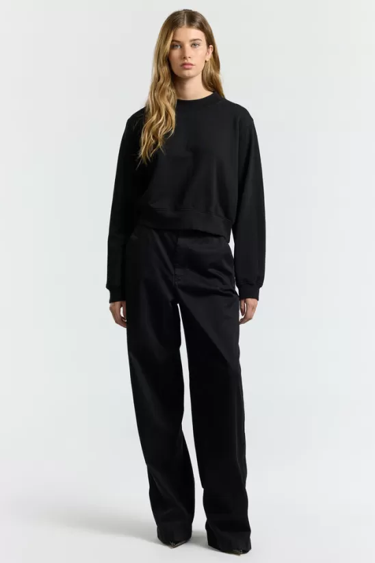 COTTONCITIZEN Sweatshirts<Milan Crew Sweatshirt JetBlack