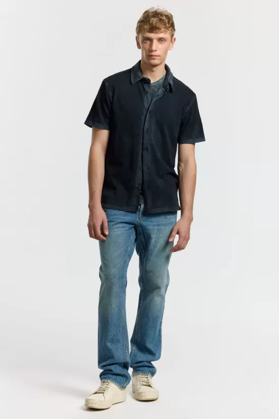 COTTONCITIZEN Shirts<Presley Short Sleeve Buttondown VintageBlack