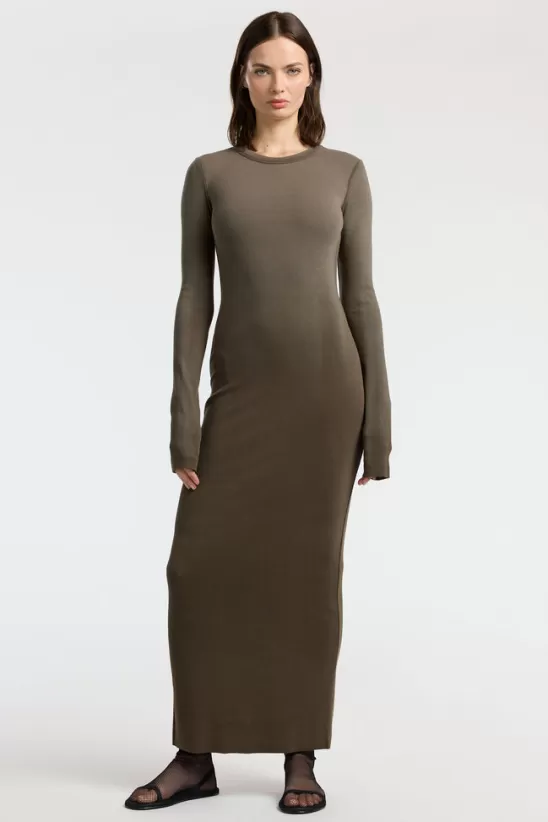 COTTONCITIZEN Dresses + Skirts<Verona Crewneck Maxi Dress FossilCast