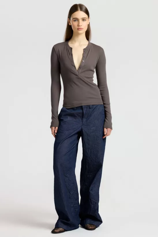 COTTONCITIZEN Shirts<Verona Henley Stone