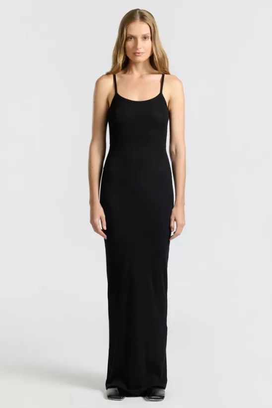 COTTONCITIZEN Dresses + Skirts<Verona Spaghetti Maxi Dress JetBlack